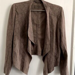 Brown Open Front Jacket